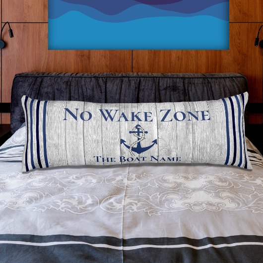 Geen Wake Zone Navy Anker Rope Nautical Lichaamskussen