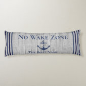 Geen Wake Zone Navy Anker Rope Nautical Lichaamskussen (Achterkant)