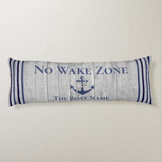 Geen Wake Zone Navy Anker Rope Nautical Lichaamskussen (Achterkant)