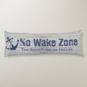 Geen Wake Zone Navy Anker Rope Nautical Lichaamskussen (Achterkant)