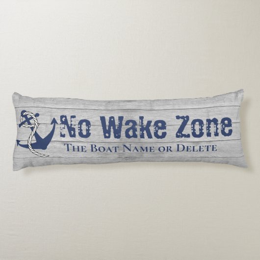 Geen Wake Zone Navy Anker Rope Nautical Lichaamskussen (Achterkant)