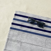 Geen Wake Zone Navy Anker Rope Nautical Strandlaken (In situ)