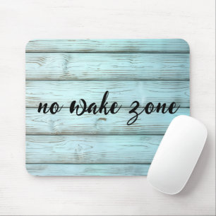 Geen Wake Zone op Retro Rustic Wood Muismat