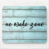 Geen Wake Zone op Retro Rustic Wood Muismat (Voorkant)