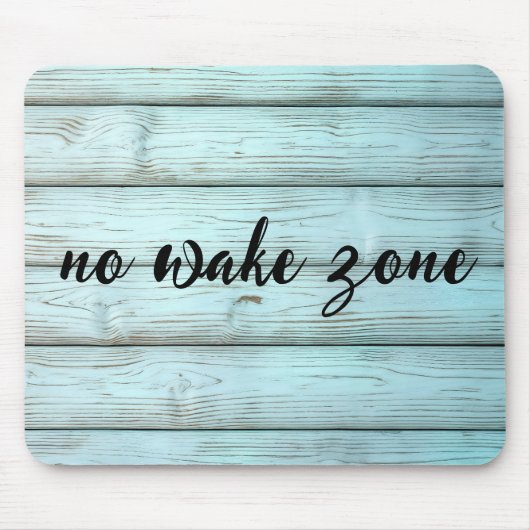 Geen Wake Zone op Retro Rustic Wood Muismat (Voorkant)