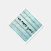 Geen Wake Zone op Retro Rustic Wood Servet (Hoek)