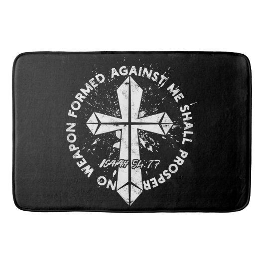 Geen wapen dat tegen mij is gevormd, zal bloeien i badmat (Voorkant)