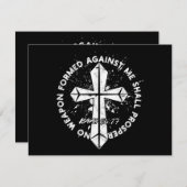 Geen wapen dat tegen mij is gevormd, zal bloeien i feestdagenkaart (Voorkant / Achterkant)