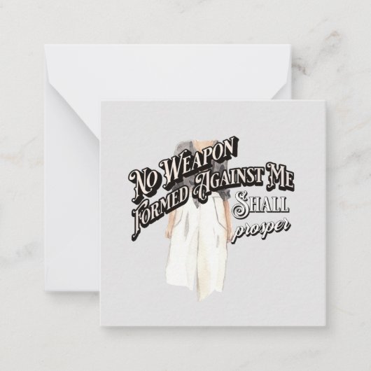 Geen wapen tegen mij notitiekaartje (Voorkant)