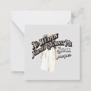Geen wapen tegen mij notitiekaartje