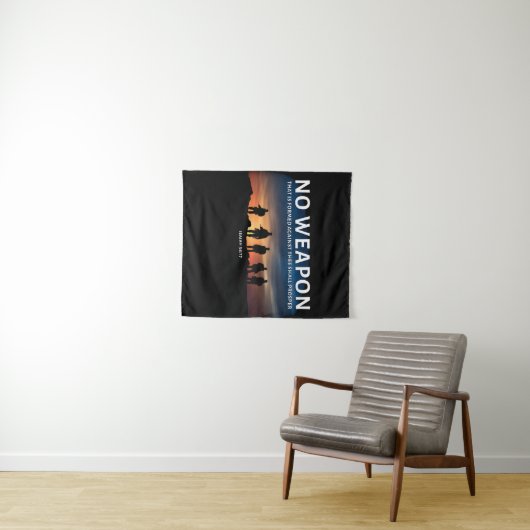 Geen wapen tegen u zal de Bijbel tot bloei brengen Wandkleed (In Situ (horizontaal))