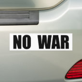 GEEN WAR BUMPERSTICKER (Op auto)