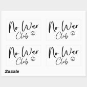 Geen War Club Vrede Rechthoekige Sticker (Vel)