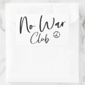 Geen War Club Vrede Rechthoekige Sticker (Tas)