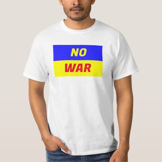 GEEN WAR-Mannen Basic T-Shirt (Voorkant)