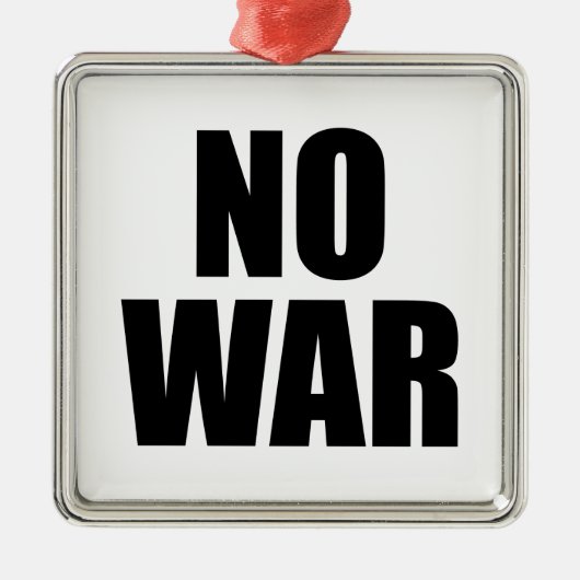 GEEN WAR METALEN ORNAMENT (Voorkant)