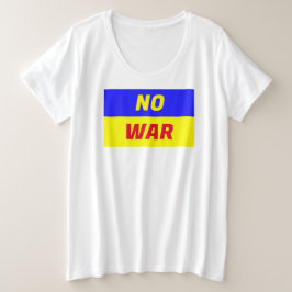 GEEN WAR-vrouwen plus T-shirt formaat
