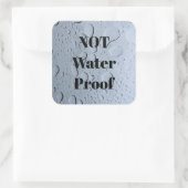 Geen waterproofdruppels zonder plastic vrije kledi vierkante sticker (Tas)