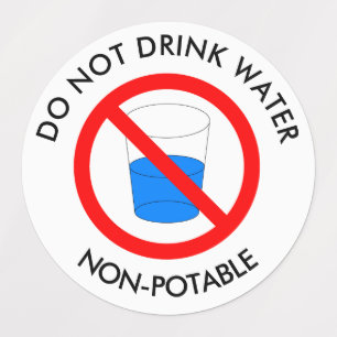 Geen waterteken drinken labels