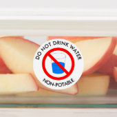 Geen waterteken drinken labels (Aangebracht)