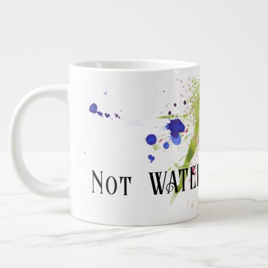 Geen Waterverf water, met verfspatten Grote Koffiekop (Links)