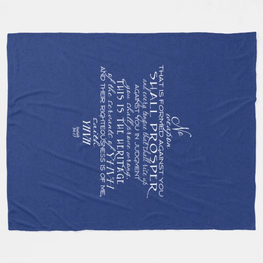 Geen Weapon Star van David Blue Fleece Deken (Voorkant (Horizontaal))