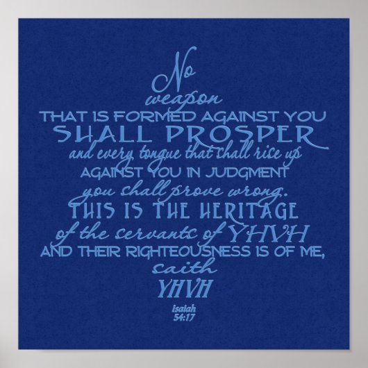 Geen Weapon Star van David Blue op Blue Poster (Voorkant)