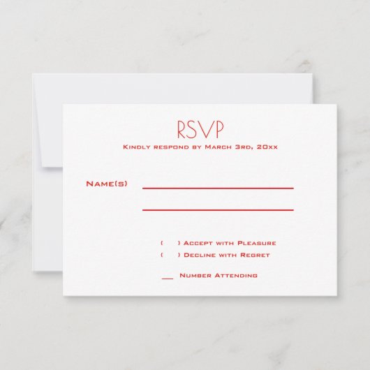 Geen weddenschap | RSVP-kaart RSVP Kaartje (Voorkant)