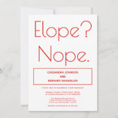 Geen weddenschap | Uitnodiging (Voorkant)