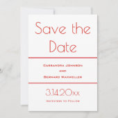 Geen weduwenset | Datum opslaan Save The Date (Voorkant)