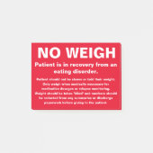 Geen weegnotitie post-it® notes (Voorkant)