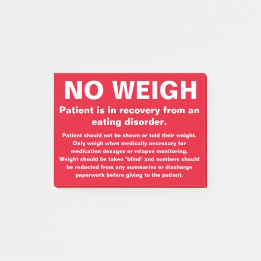 Geen weegnotitie post-it® notes (Voorkant)