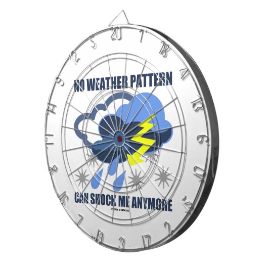 Geen weerpatroon kan me nog meer schokten dartbord (Voorkant Rechts)