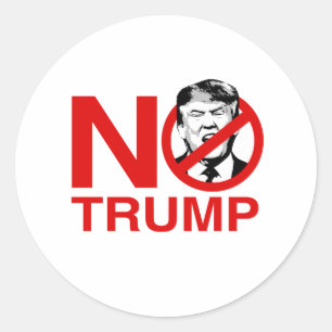 Geen Weg Geen Trump Geen - Anti-Trump - Ronde Sticker