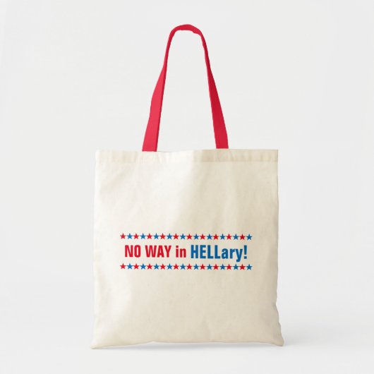 Geen weg in hel Funny Hillary Clinton Election 201 Tote Bag (Voorkant)