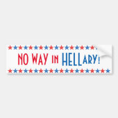 Geen weg in Hell Funny Hillary Clinton Sticker 201 (Voorkant)