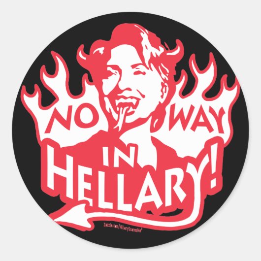 Geen weg in Hellary Ronde Sticker (Voorkant)