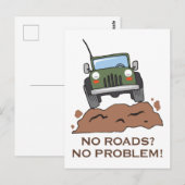 Geen wegen briefkaart (Voorkant / Achterkant)