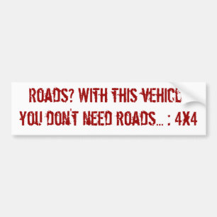 Geen wegen nodig bumpersticker