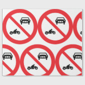 Geen wegkenteken voor voertuigen cadeaupapier (Vlak)