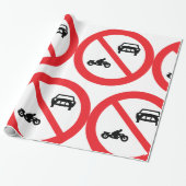 Geen wegkenteken voor voertuigen cadeaupapier (Uitgerold)