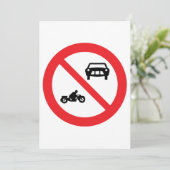 Geen wegkenteken voor voertuigen kaart (Staand voorkant)