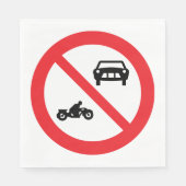 Geen wegkenteken voor voertuigen servet (Voorkant)