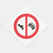 Geen wegkenteken voor voertuigen servet (Hoek)