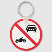 Geen wegkenteken voor voertuigen sleutelhanger (Achterkant)