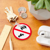 Geen wegkenteken voor voertuigen sleutelhanger