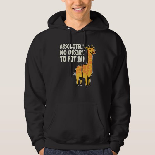 Geen wens om in Giraffe te passen Hoodie (Voorkant)