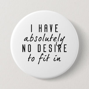 Geen wensen om in te passen ronde button 7,6 cm