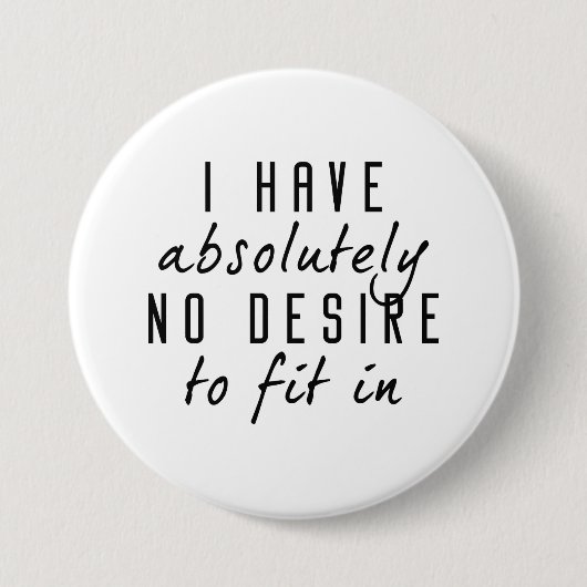 Geen wensen om in te passen ronde button 7,6 cm (Voorkant)