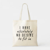 Geen wensen om in te passen tote bag (Achterkant)